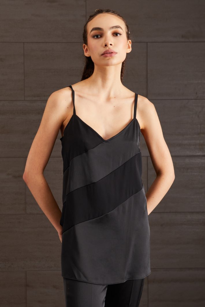 Top in satin - NERO - Fashion Market - 2