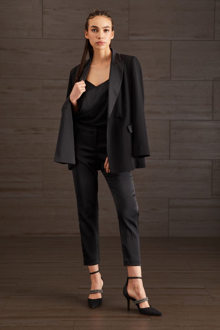 Top in satin - NERO - Fashion Market