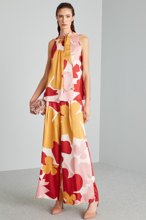 Top smanicato in twill - Fashion Market