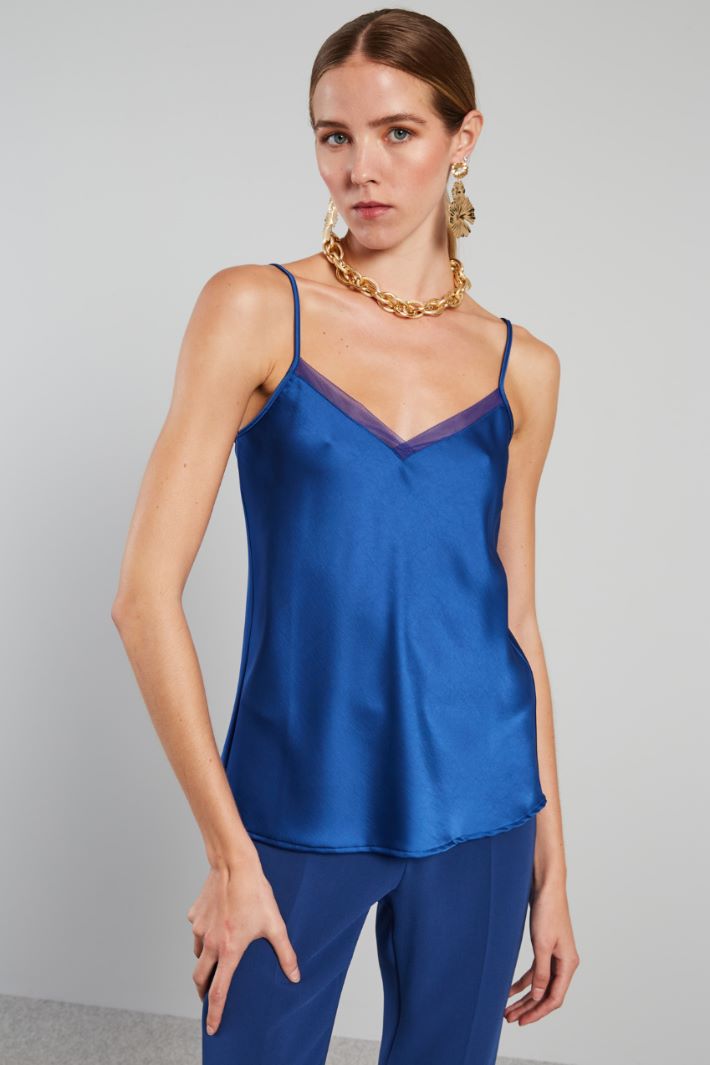 Top con bordo in tulle - BLUETTE - Fashion Market - 2