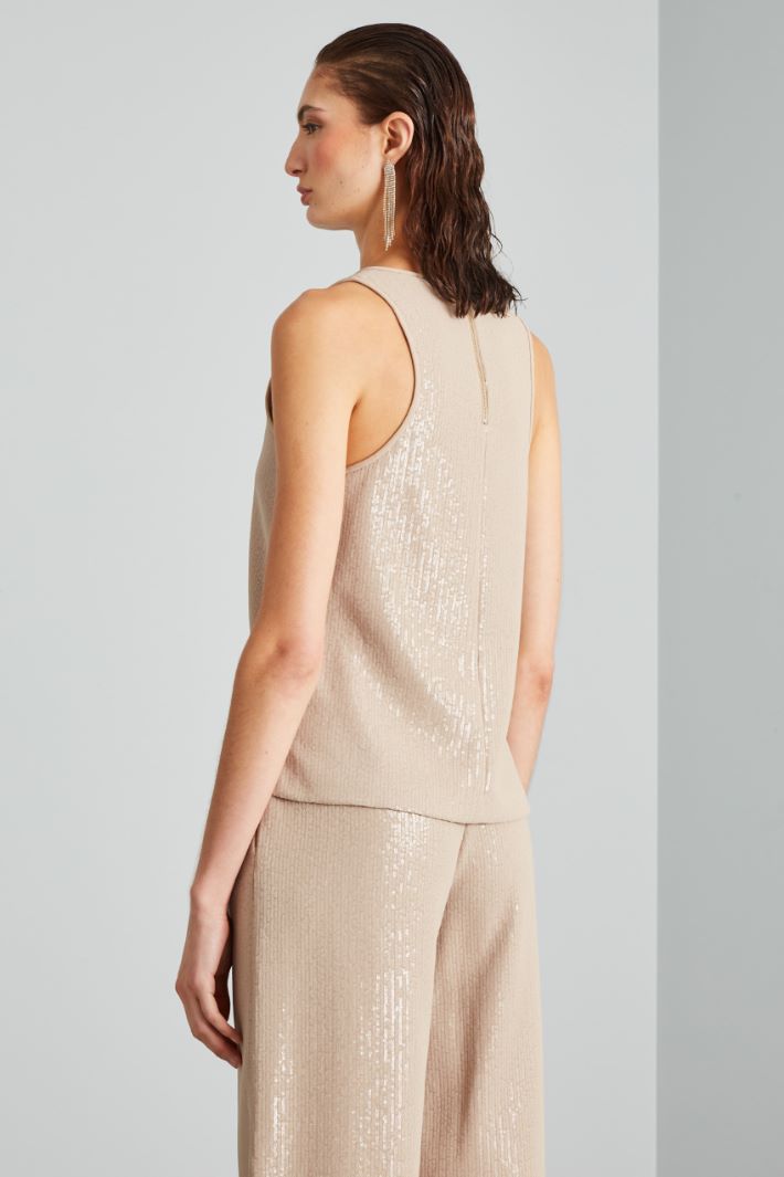 Top a doppio strato - BEIGE - Fashion Market - 4