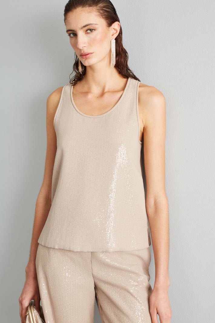 Top a doppio strato - BEIGE - Fashion Market - 2