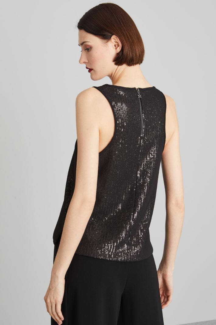 Top a doppio strato - NERO - Fashion Market - 4