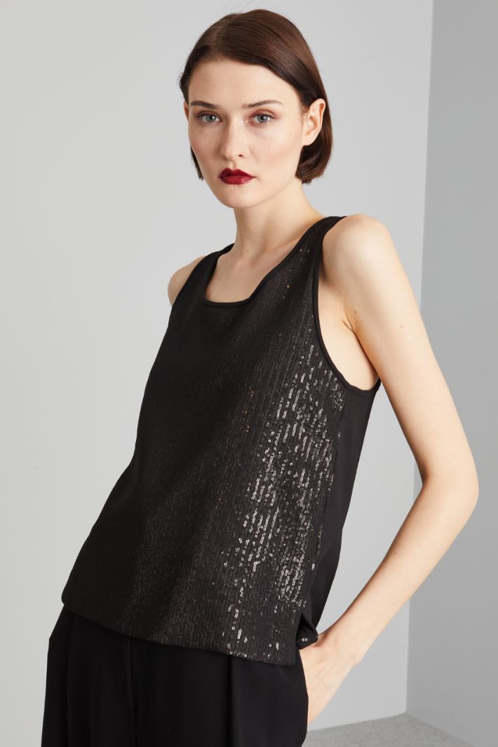 Top a doppio strato - NERO - Fashion Market - 2