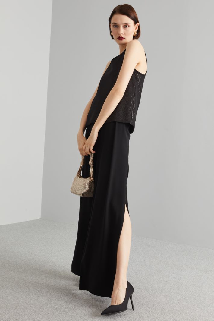 Top a doppio strato - NERO - Fashion Market