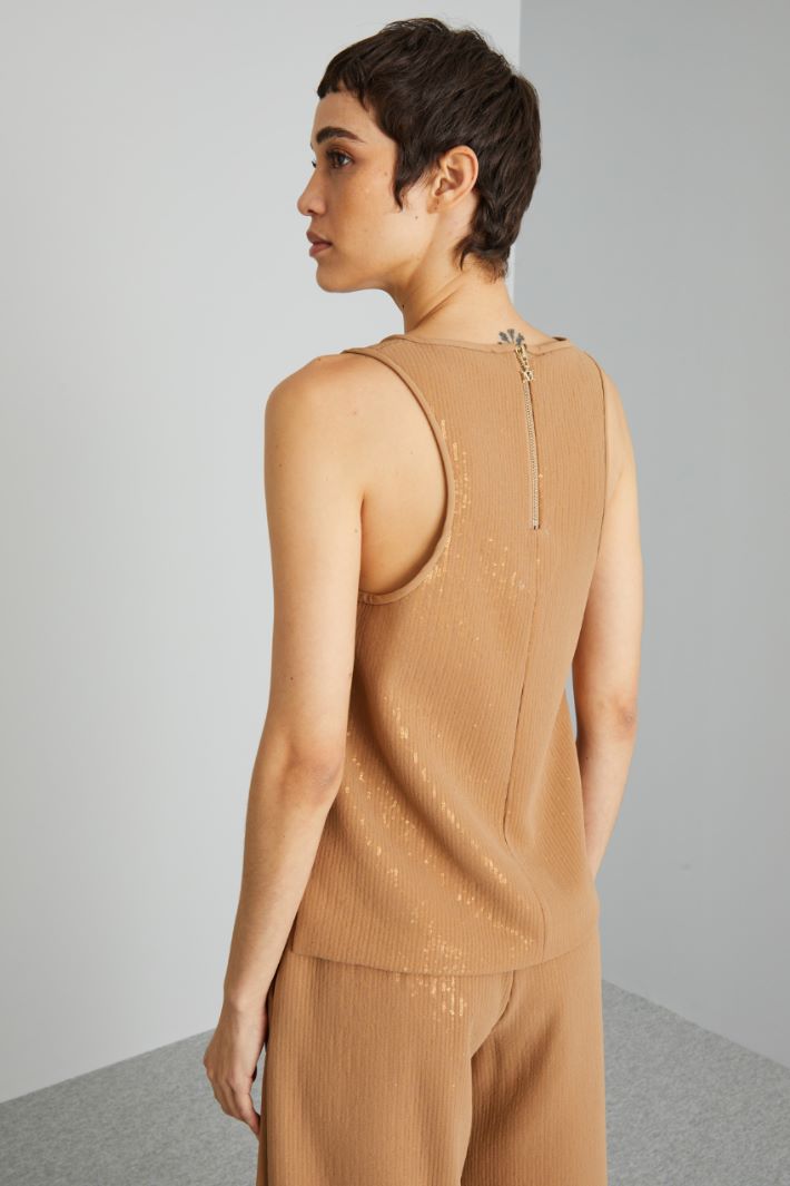 Top a doppio strato - CAMMELLO - Fashion Market - 4