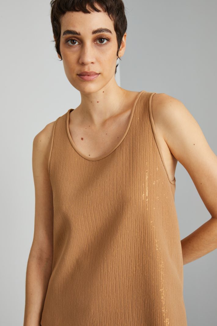 Top a doppio strato - CAMMELLO - Fashion Market - 3