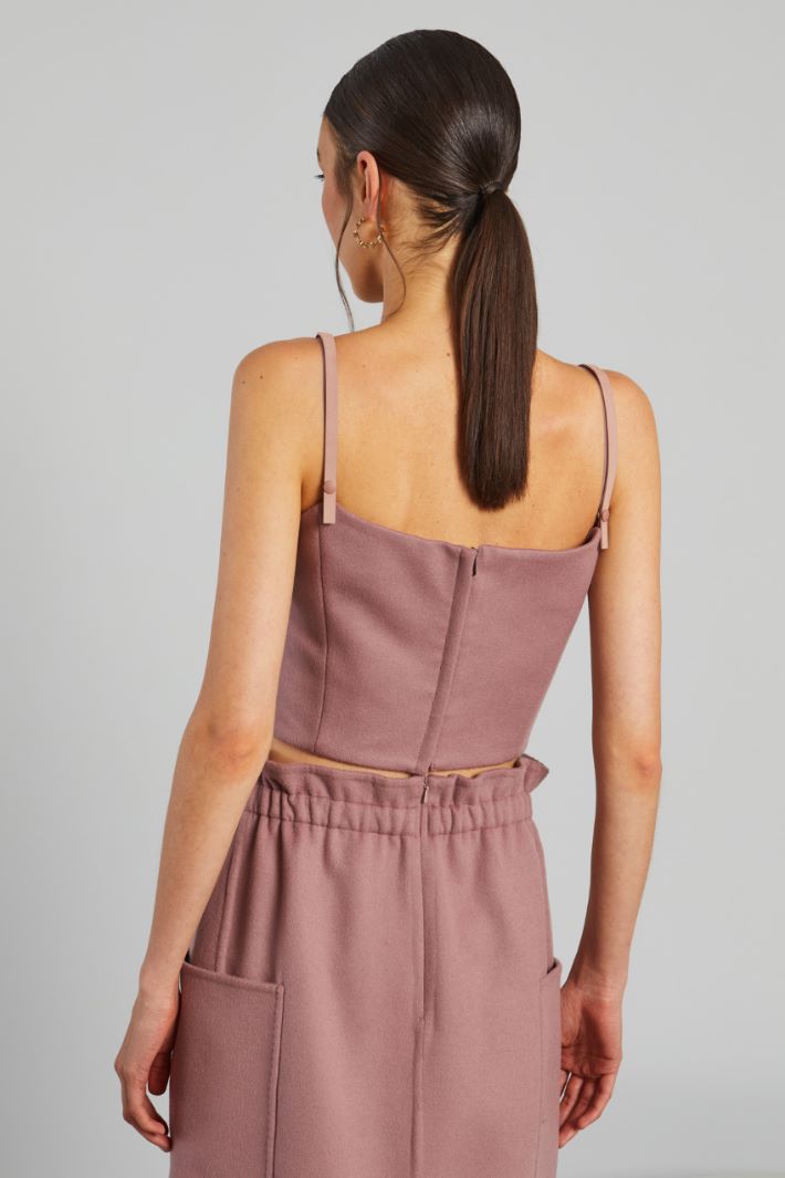 Crop top in drap - ROSA ANTICO - Fashion Market - 4