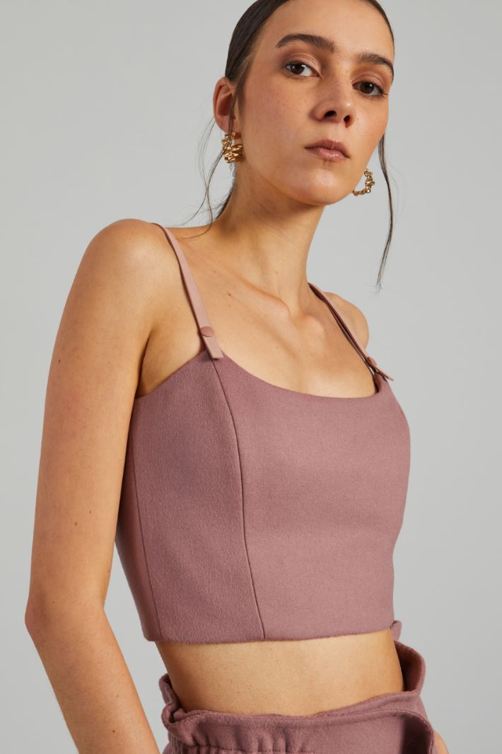 Crop top in drap - ROSA ANTICO - Fashion Market - 3