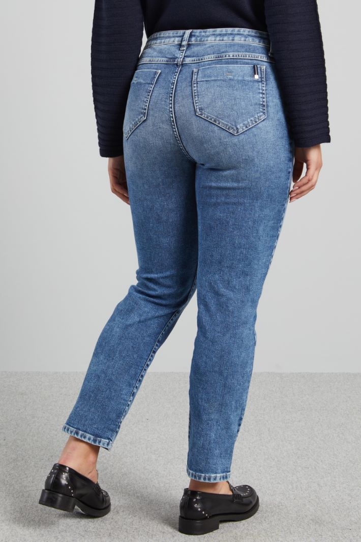 Jeans slim cinque tasche - AZZURRO DENIM - Fashion Market - 4