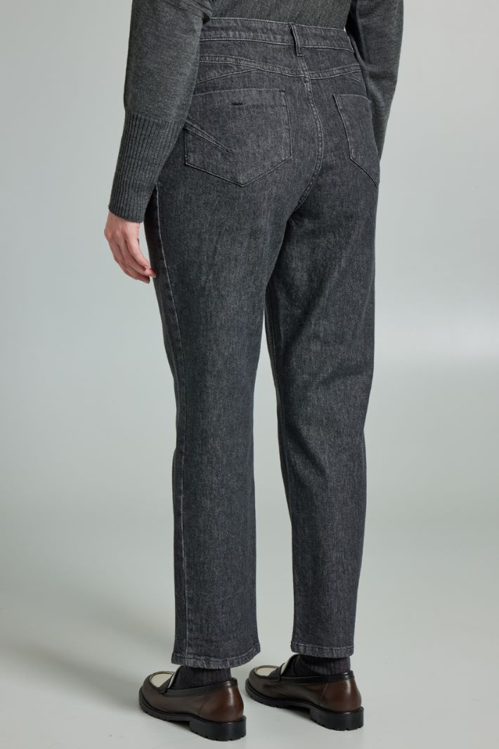 Jeans dritti in denim - GRIGIO DENIM - Fashion Market - 4