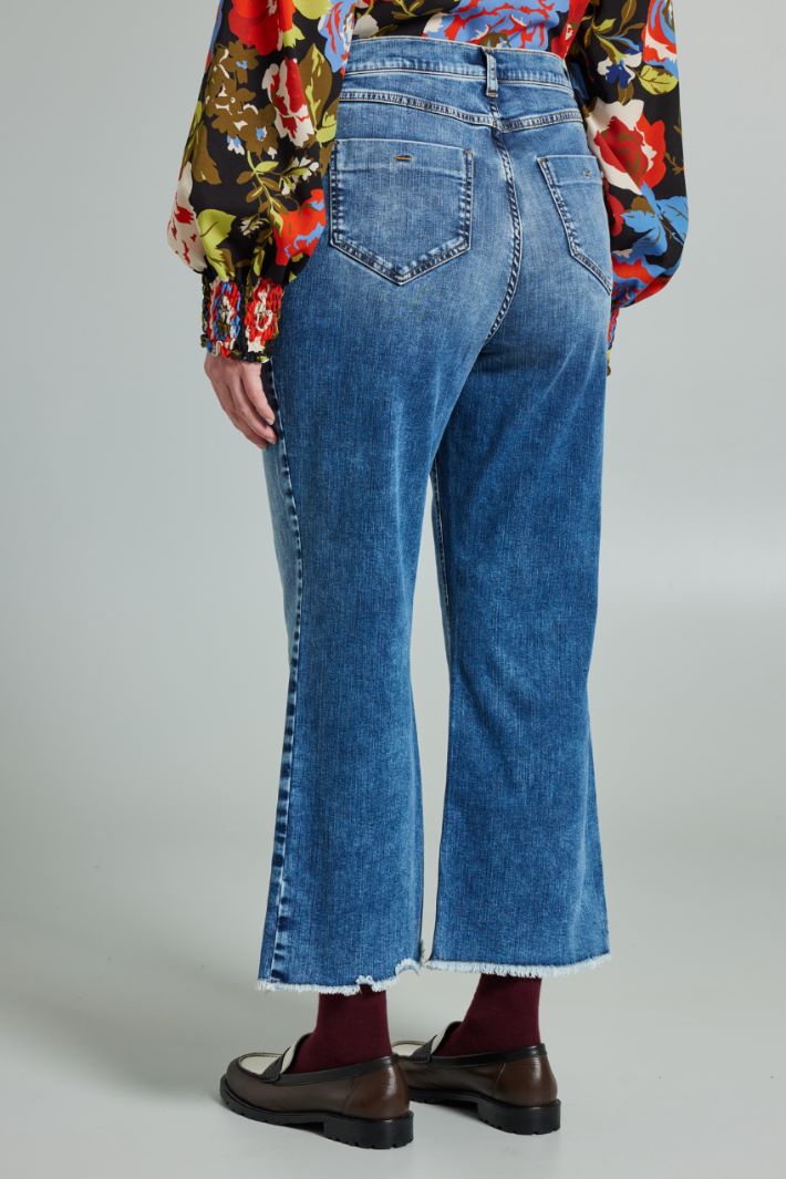 Jeans flare in denim stretch - AZZURRO DENIM - Fashion Market - 4