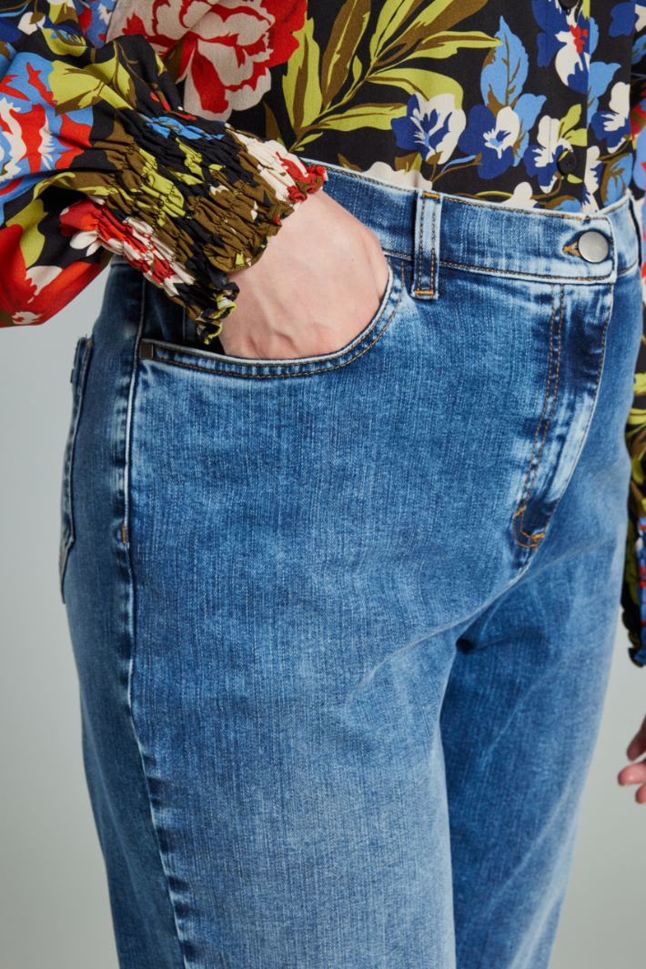 Jeans flare in denim stretch - AZZURRO DENIM - Fashion Market - 3