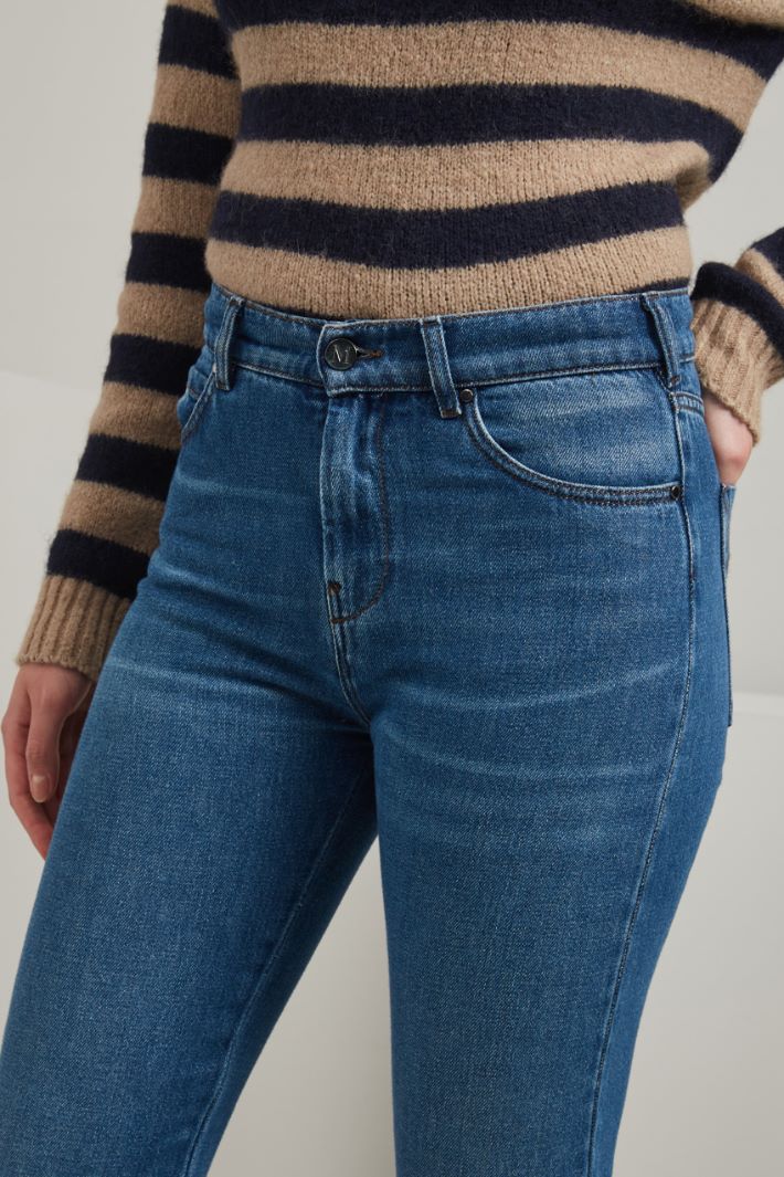 Jeans dritti in denim - BLU DENIM - Fashion Market - 3