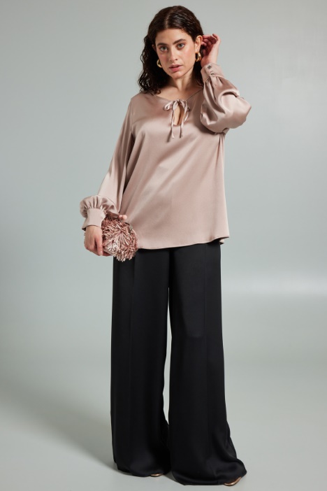 Blusa in raso martellato - Fashion Market
