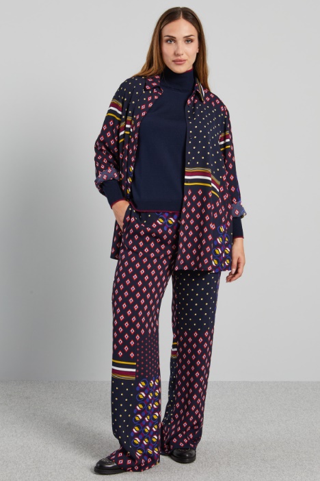 Camicia in cady stampato - Fashion Market