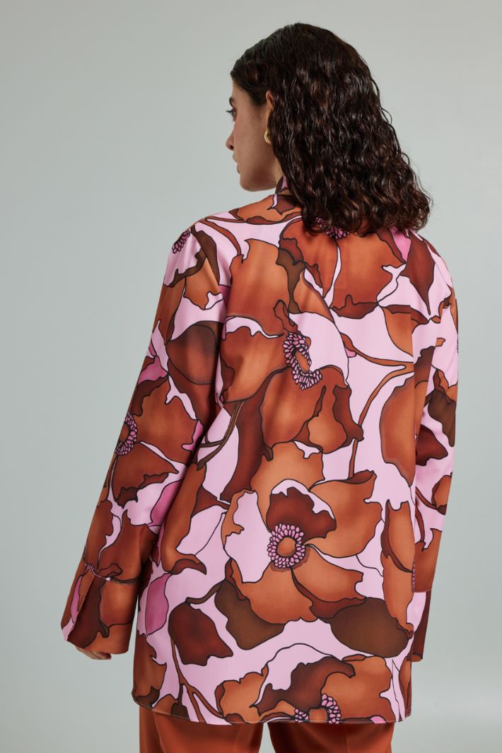 Blusa con collo a foulard - ROSA TERRACOTTA - Fashion Market - 4