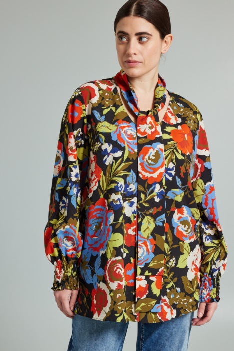 Blusa con foulard - Fashion Market