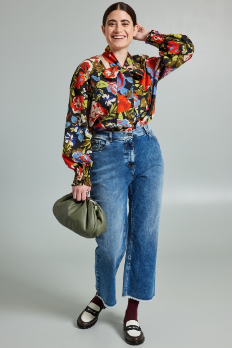 Blusa con foulard - Fashion Market