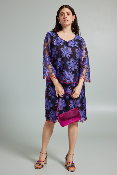 Top in tulle ricamato - Fashion Market