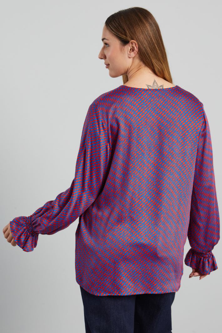 Top con scollo a V - ARANCIONE BLUETTE - Fashion Market - 4