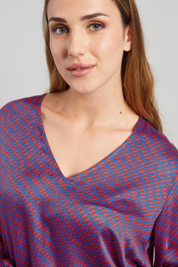 Top con scollo a V - ARANCIONE BLUETTE - Fashion Market - 3