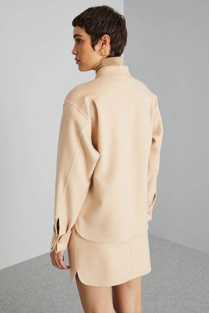 Giacca a camicia in cammello - BEIGE - Fashion Market - 4