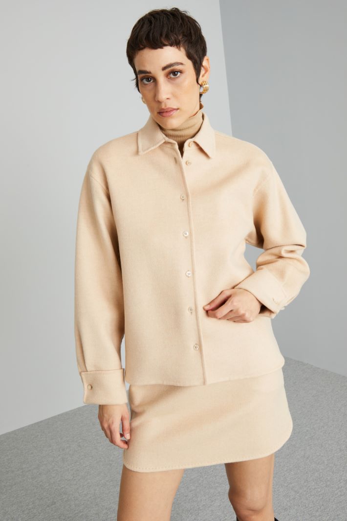 Giacca a camicia in cammello - BEIGE - Fashion Market - 2