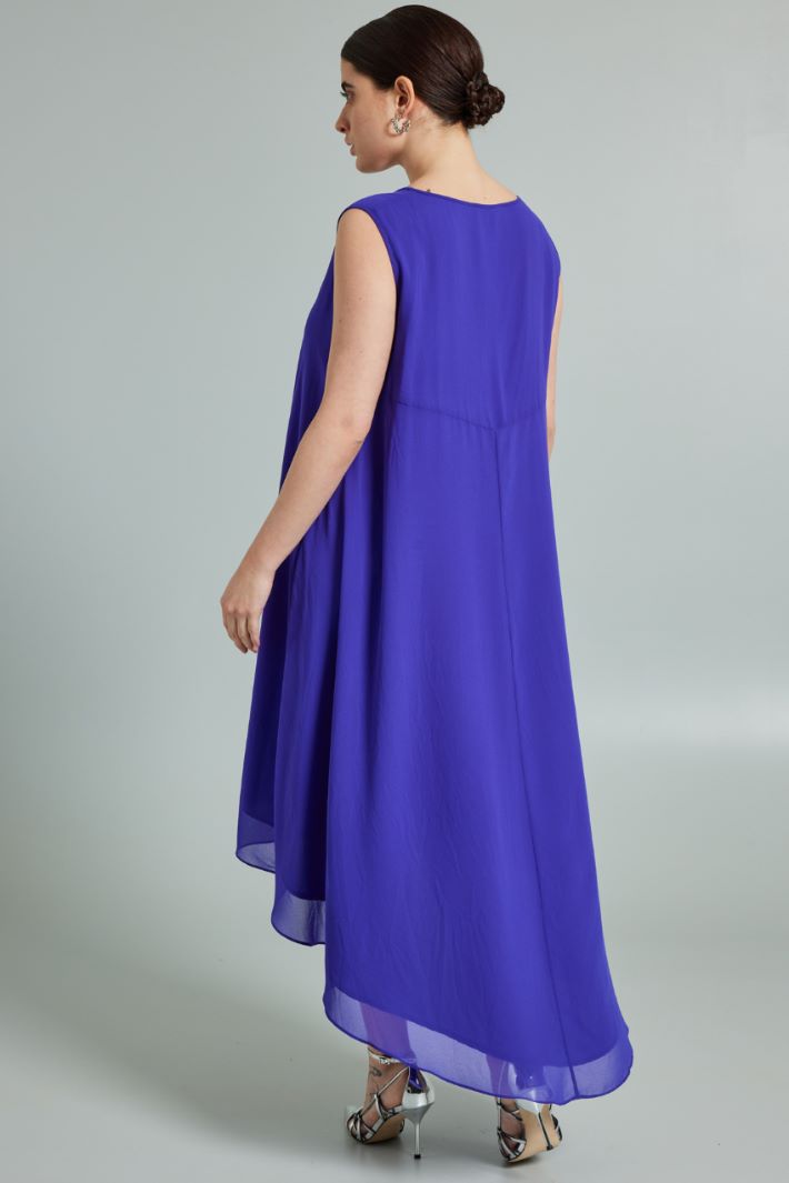 Abito asimmetrico in georgette - VIOLA - Fashion Market - 4