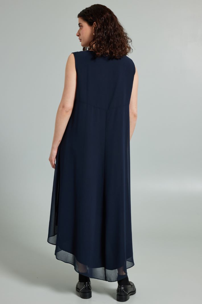 Abito asimmetrico in georgette - BLU NOTTE - Fashion Market - 4