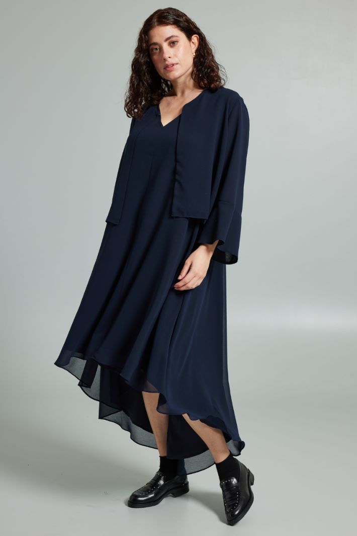 Abito asimmetrico in georgette - BLU NOTTE - Fashion Market - 2