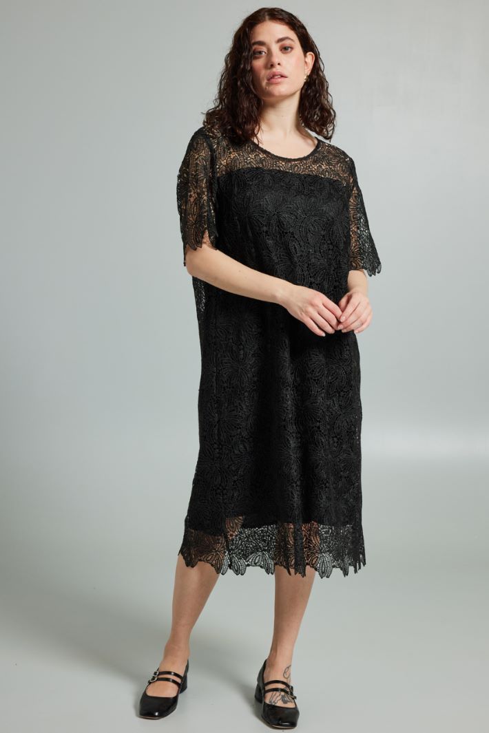 Abito in pizzo  - NERO - Fashion Market - 2