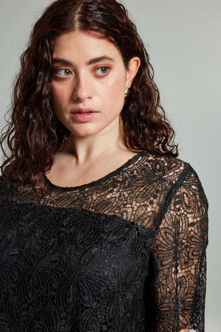Abito in pizzo  - NERO - Fashion Market - 3