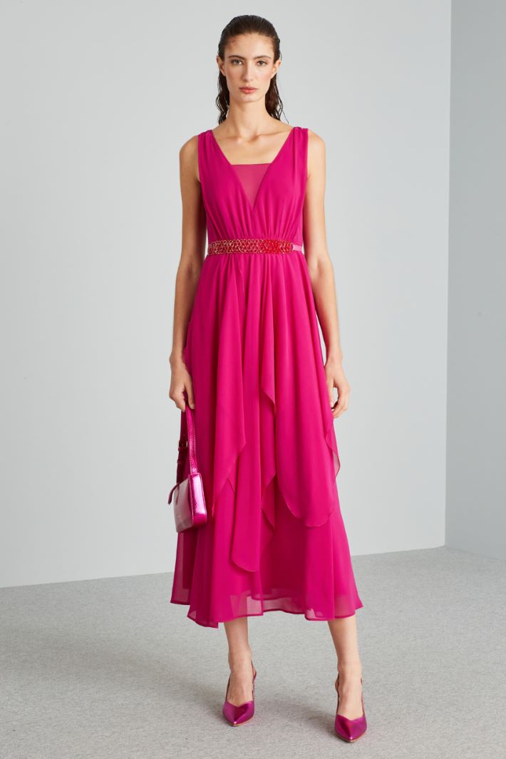 Abito con gonna a pannelli - FUCSIA - Fashion Market - 2