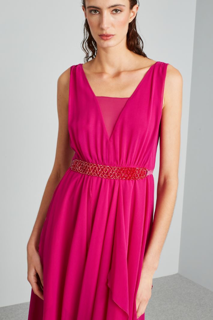 Abito con gonna a pannelli - FUCSIA - Fashion Market - 3