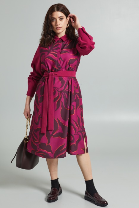 Abito in cady stampato - Fashion Market