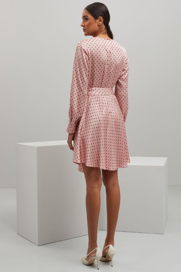 Abito corto in crépe - ROSA NERO - Fashion Market - 4