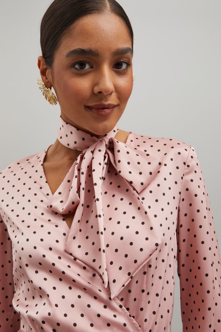 Abito corto in crépe - ROSA NERO - Fashion Market - 3