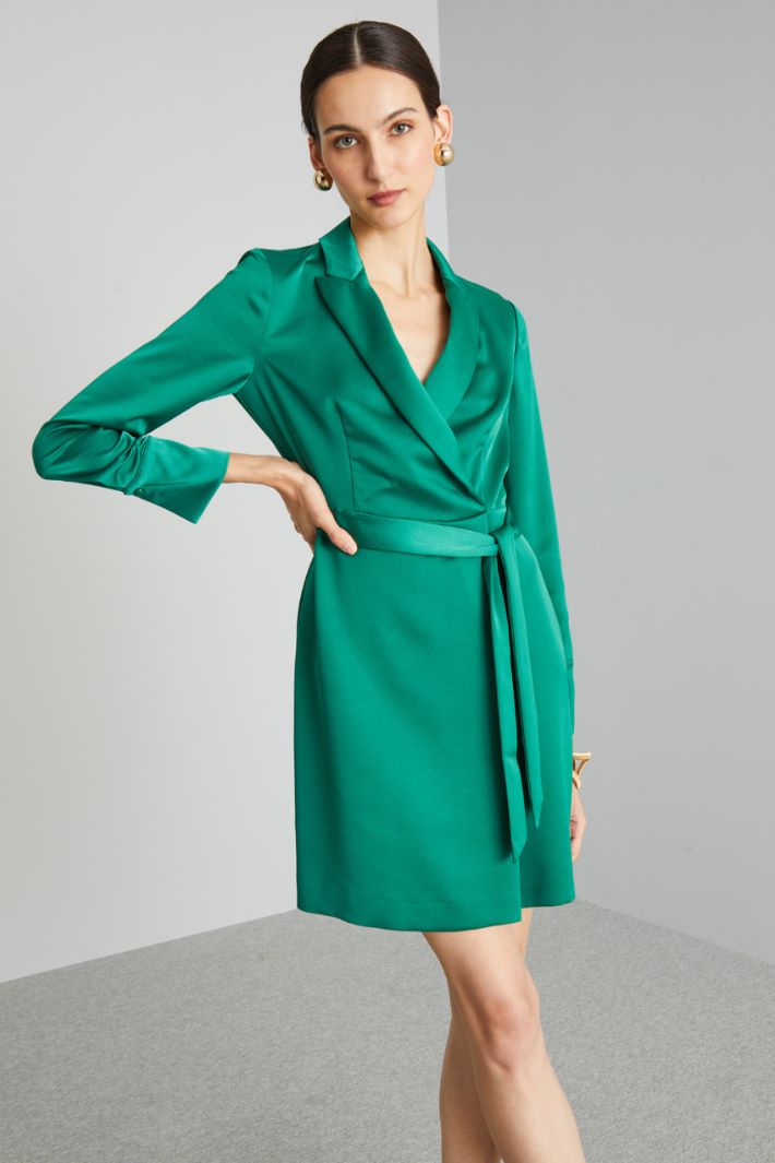 Abito con fusciacca - VERDE SMERALDO - Fashion Market - 2
