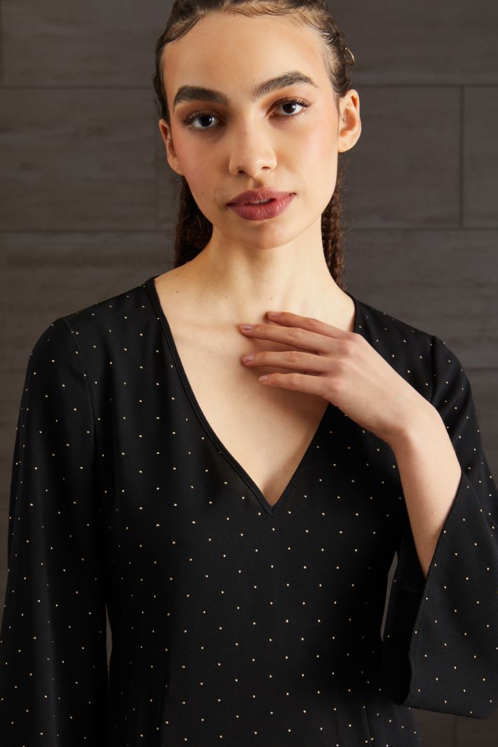 Abito in crèpe - NERO - Fashion Market - 2