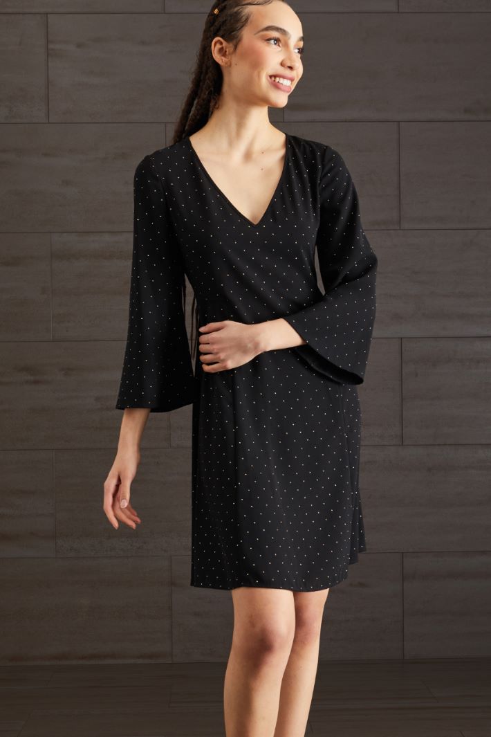 Abito in crèpe - NERO - Fashion Market - 3