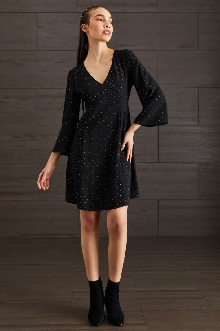 Abito in crèpe - NERO - Fashion Market