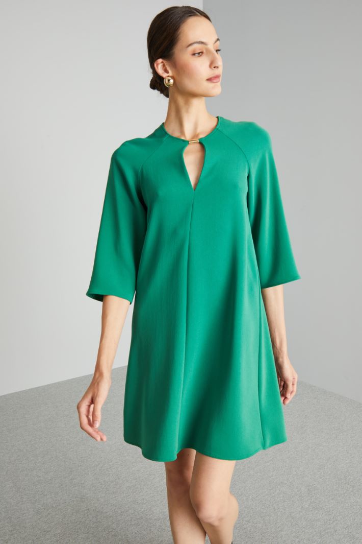Abito a tunica con passante - VERDE SMERALDO - Fashion Market - 2