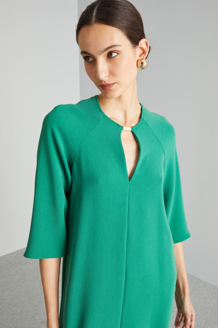 Abito a tunica con passante - VERDE SMERALDO - Fashion Market - 3