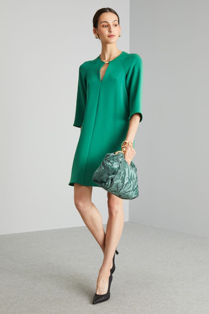 Abito a tunica con passante - VERDE SMERALDO - Fashion Market
