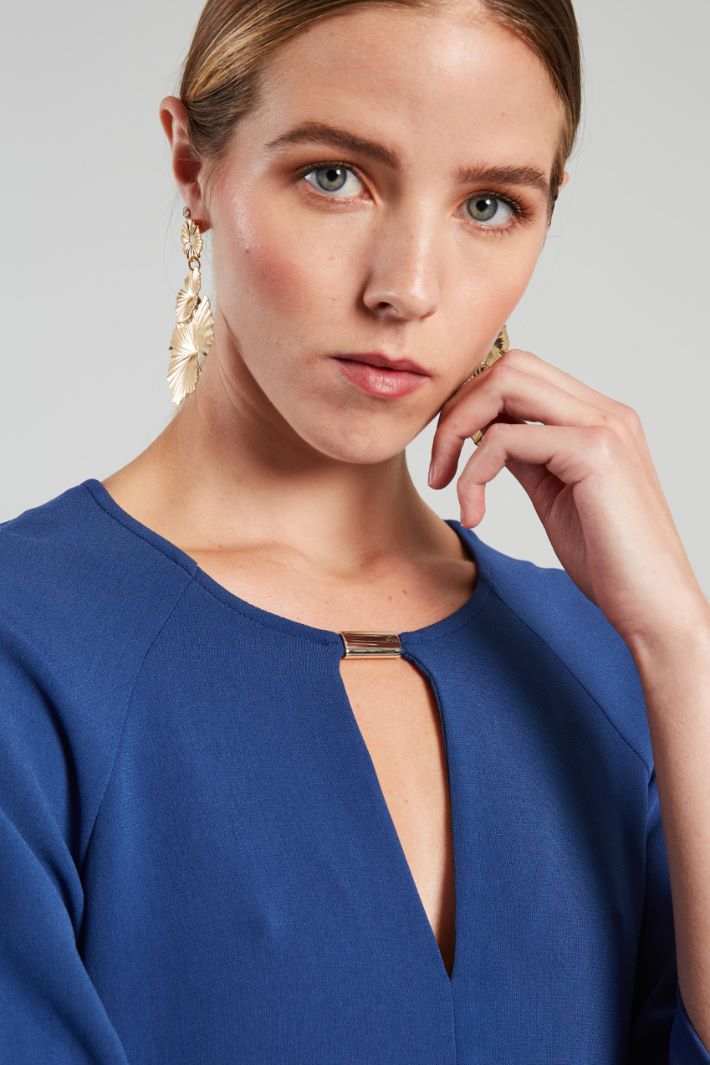 Abito a tunica con passante - BLU CHIARO - Fashion Market - 3