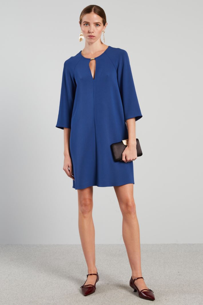 Abito a tunica con passante - BLU CHIARO - Fashion Market