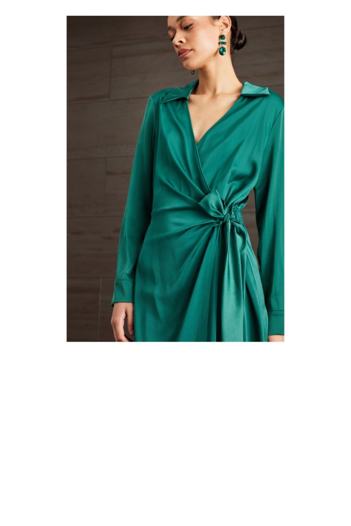 Abito a portafoglio - VERDE SMERALDO - Fashion Market - 2