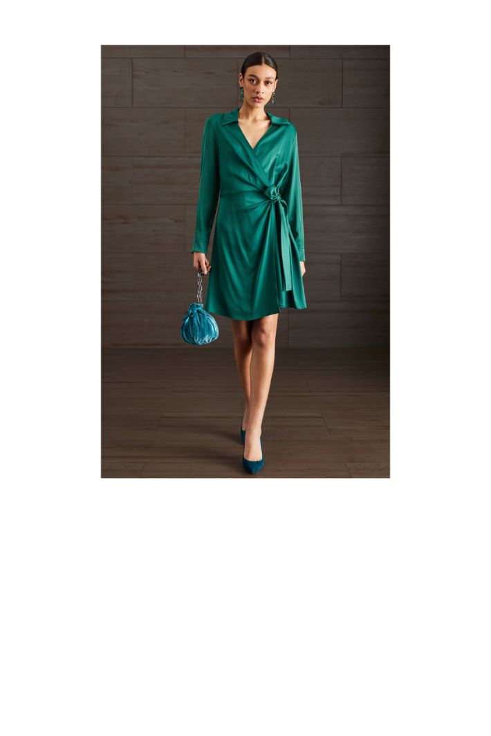 Abito a portafoglio - VERDE SMERALDO - Fashion Market