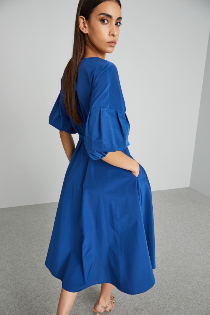 Abito a portafoglio in taffettà - BLUETTE - Fashion Market - 3